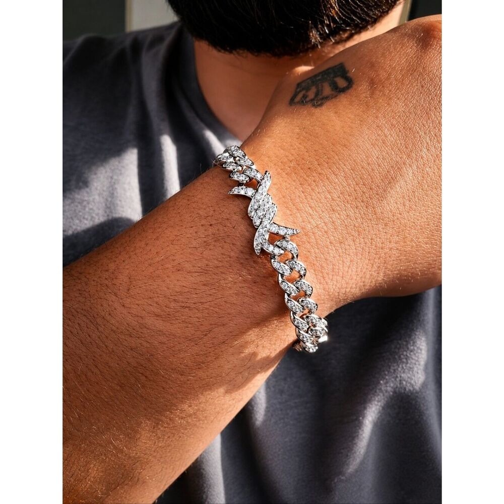 Cuban Link Barbed Wire Bracelet